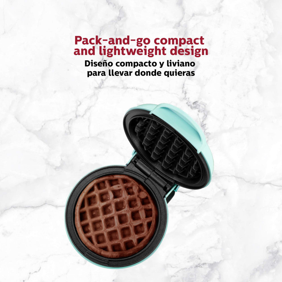 Personal Non-Stick Waffle Maker, Black - 4-inch Waffles in Minutes., Mint