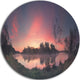 Purple Tinged Spring Mountains, Landscape Round Wall Art, 11"