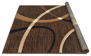 Modern Runner, Chocolate, 7'0"x5'2"