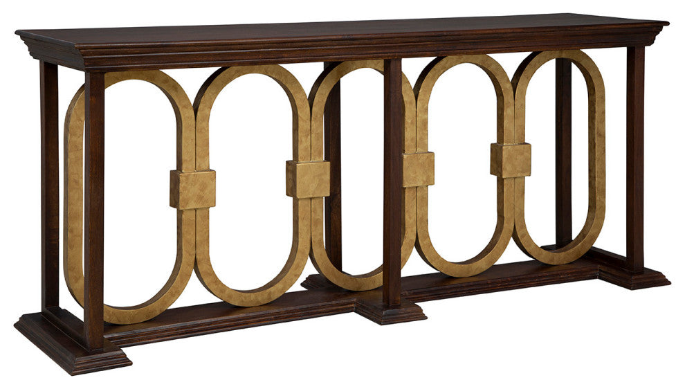 Everly 74" Wide Oak Console, Brown