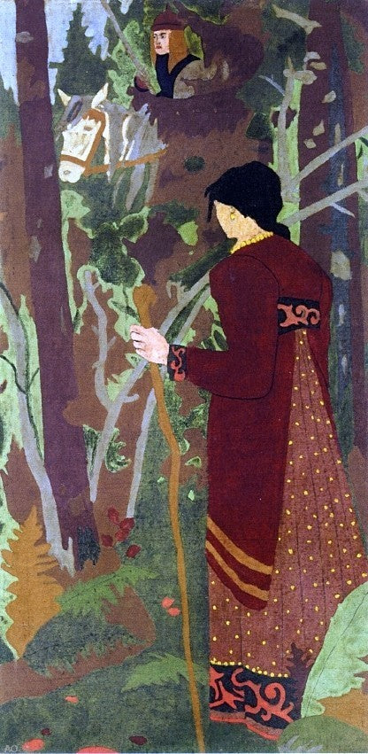 Paul Serusier The Fairy and the Knight, Gallery Wrapped Canvas Print, 15"x30"