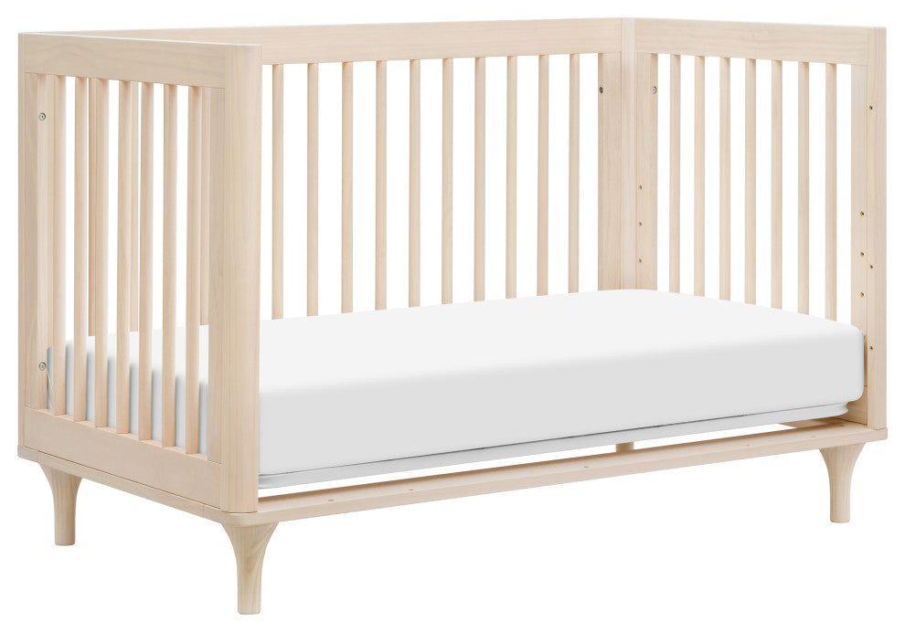 Lolly 3-in-1 Convertible Crib With Toddler Bed Conversion Kit, Washed Natural
