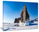 "Winter Lake Baikal Panorama" Seashore Canvas Art, 20"x12"