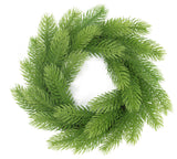 10" Light Green Molded Tip Artificial Christmas Wreath On Twig Base, Unlit
