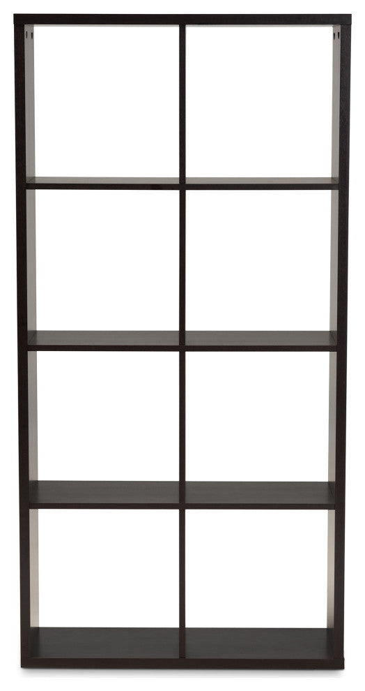 Meerash Dark Brown 8-Cube Multipurpose Storage Shelf