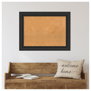 Framed Natural Cork Board, 33x25, Shipwreck Black Framed Organization Boards