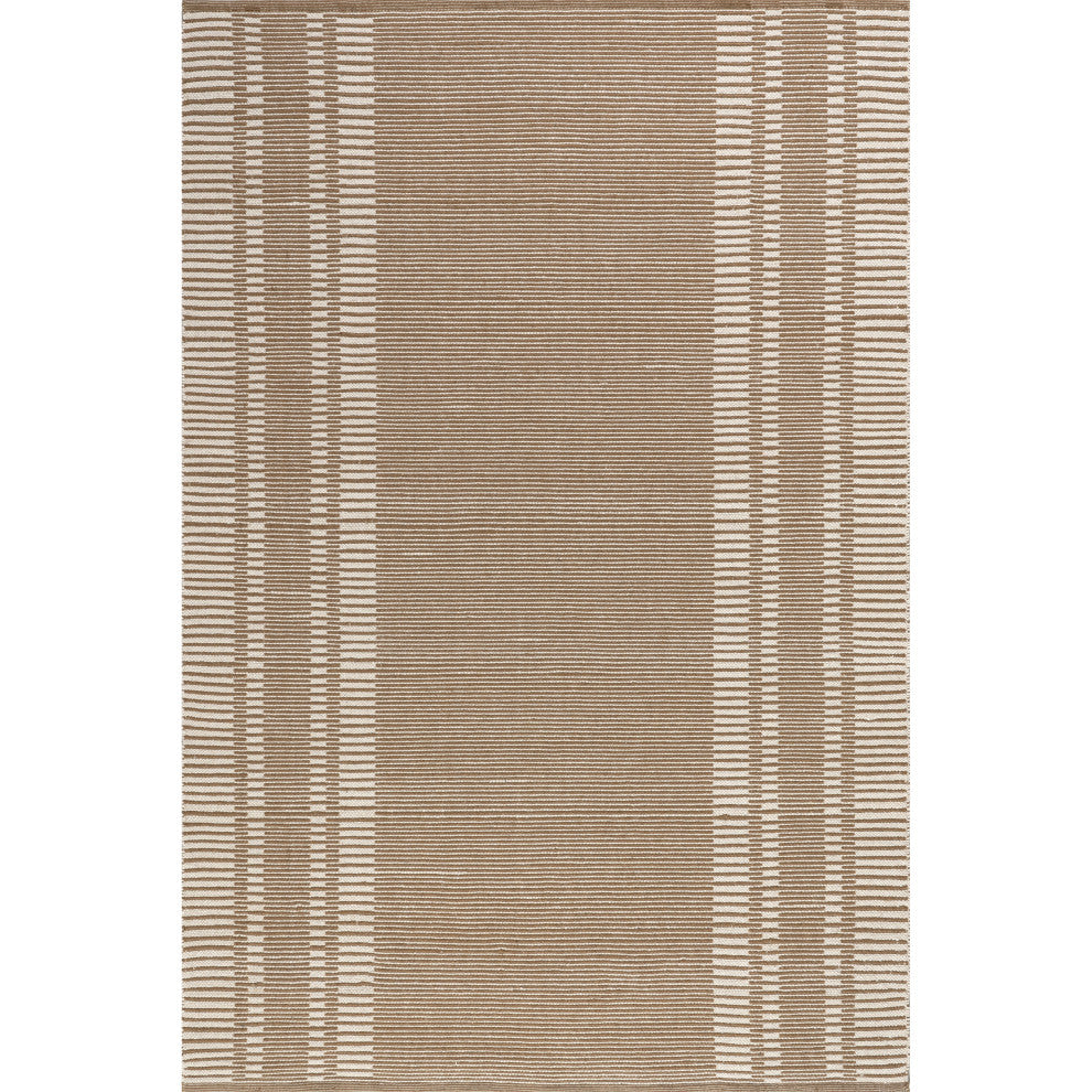 Virgo Striped Reversible Wool Area Rug, Natural 3' x 5'