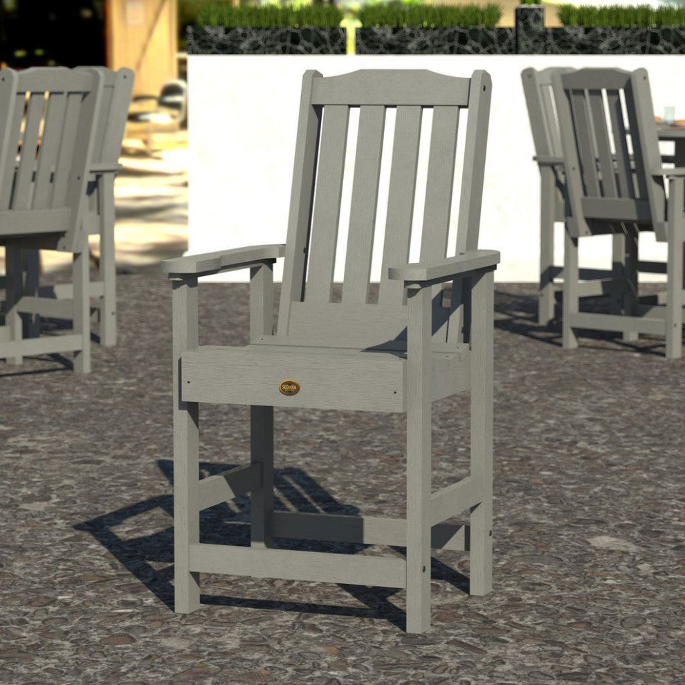 Springville Counter Dining Arm Chair, Weathered Acorn, Coastal Teak