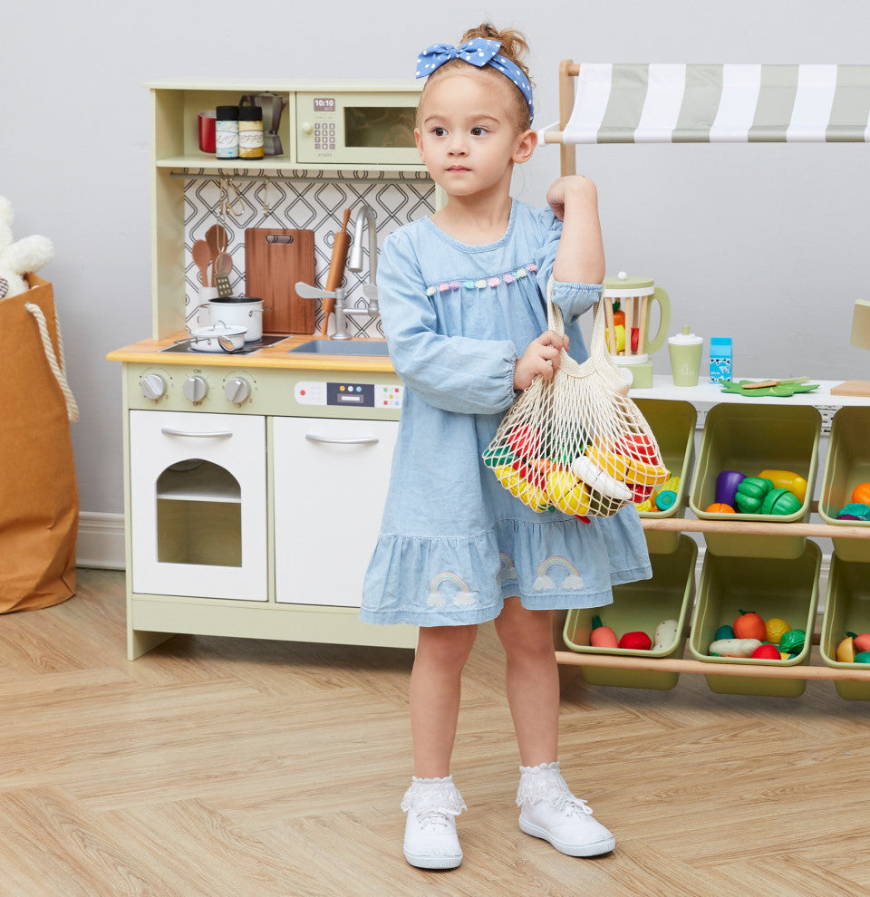 Wooden Cutting food Play Kitchen Accessories