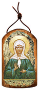 Icon Matrona Plaque Wooden Ornament