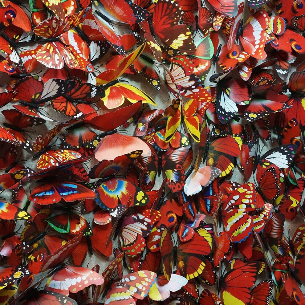 Red Butterflies Shadow Box