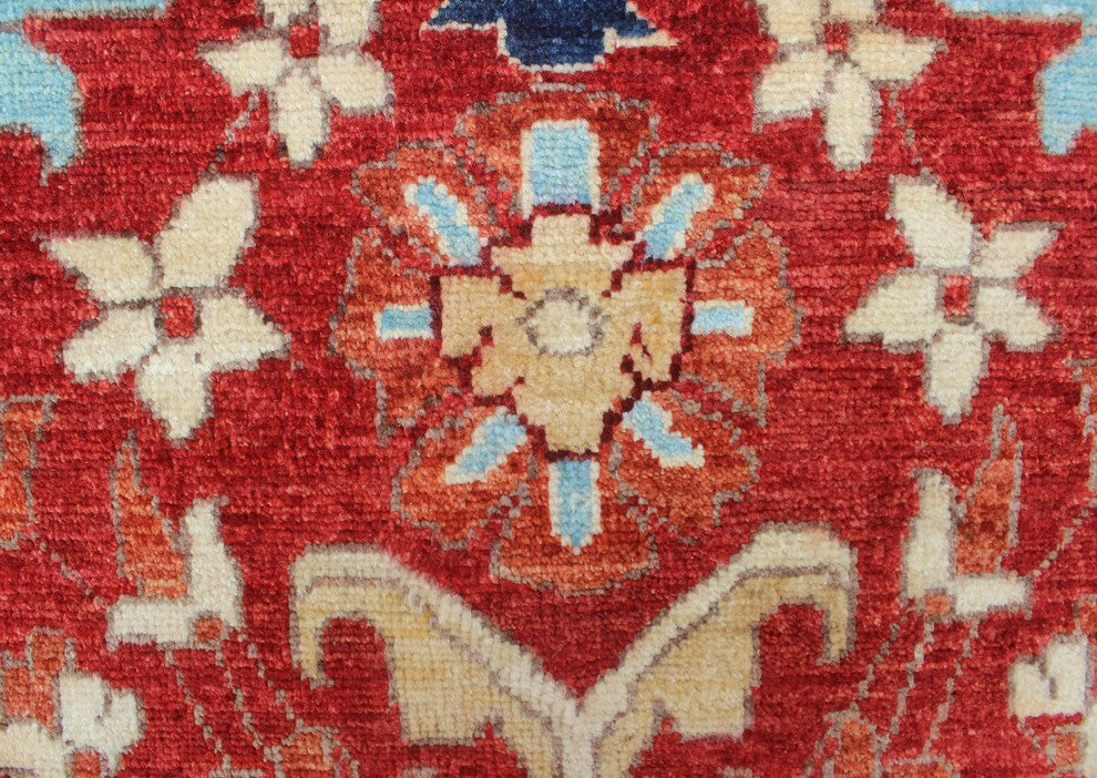 9'11x13'9 Aria Fine Chobi Brainard Rusty-Red/Blue Rug