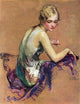 "Pastel Portrait" Painting Print on Canvas by Guy Hoff