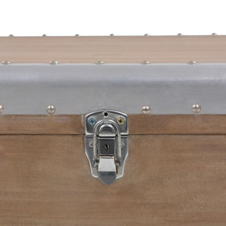 vidaXL Storage Cabinet Tool Chest with Locking System Storage Trunk Solid Wood