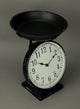 Black Metal Vintage Farmhouse Weight Scale Table Clock