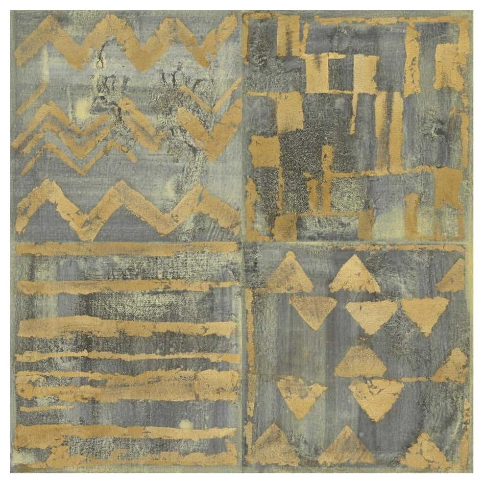 "Gold Tapestry VII" Digital Paper Print by Albena Hristova, 26"x26"