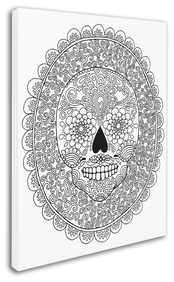 Hello Angel 'Candy Skull' Canvas Art, 19x14