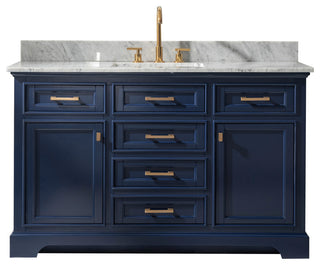 Milano 54" Single Sink Vanity, Blue