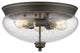3 Light Flush Mount Olde Bronze