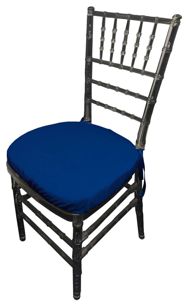 LA Linen Chiavari Chair Cushion Cover, Set of 4, Royal Blue
