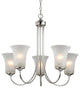Charleston 5-Light Chandeier, Brushed Nickel