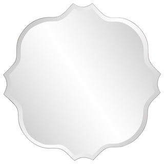 Howard Elliott Square Scalloped Frameless Mirror, Large