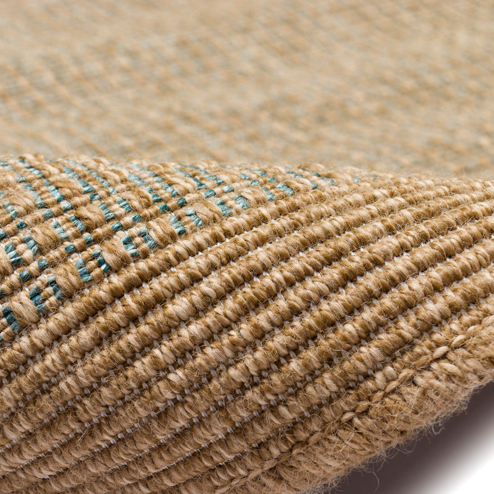 Sahara Texture Border Indoor/Outdoor Rug, Aruba, 1'11"x7'6"