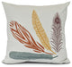 Feather Study, Floral Print Pillow, Orange, 16" x 16"