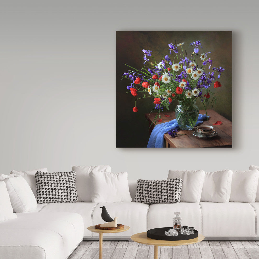 Tatiana Skorohod 'Purple And Red' Canvas Art, 18"x18"