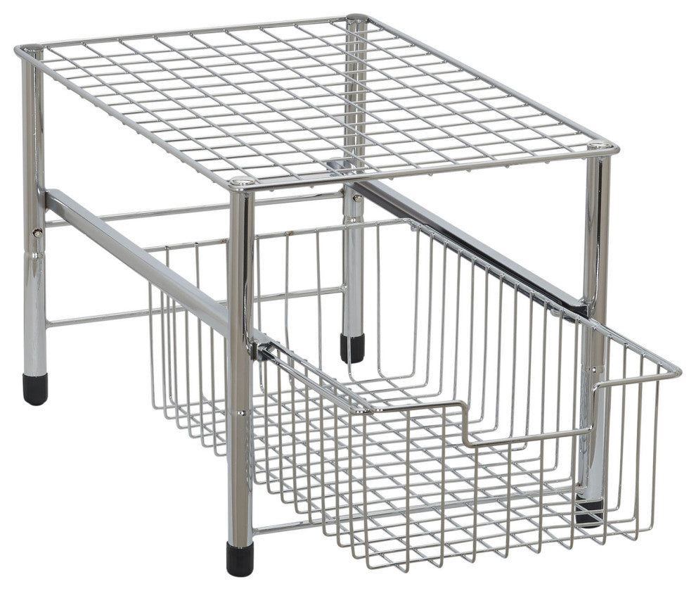 Single Basket Sliding Cabinet Organizer