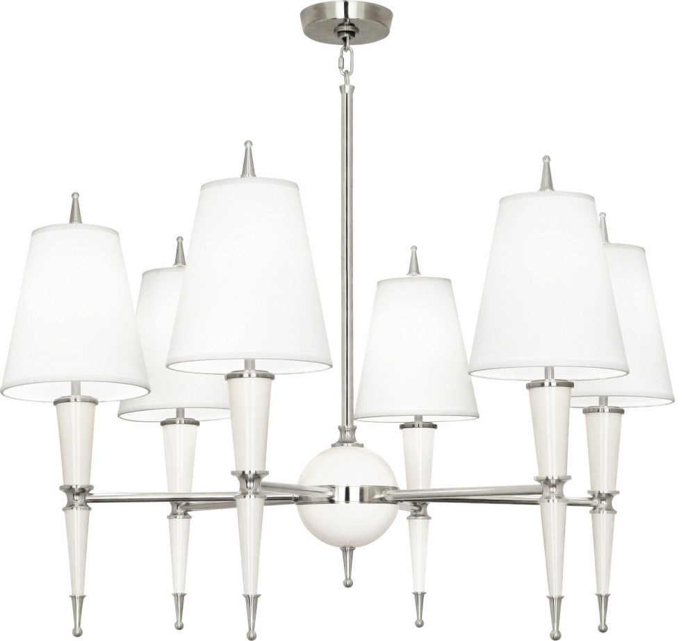 Robert Abbey-RA-W604X-Six Light Chandelier, Jonathan Adler Versailles