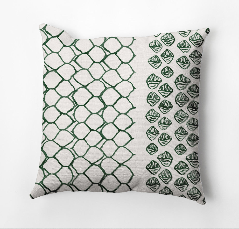 Honeycomb Split Rug Outdoor Pillow, 18"x18"