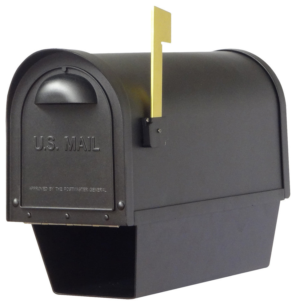 Classic Mailbox With Newspaper Tube, Locking Insert & Fresno Mailbox Post