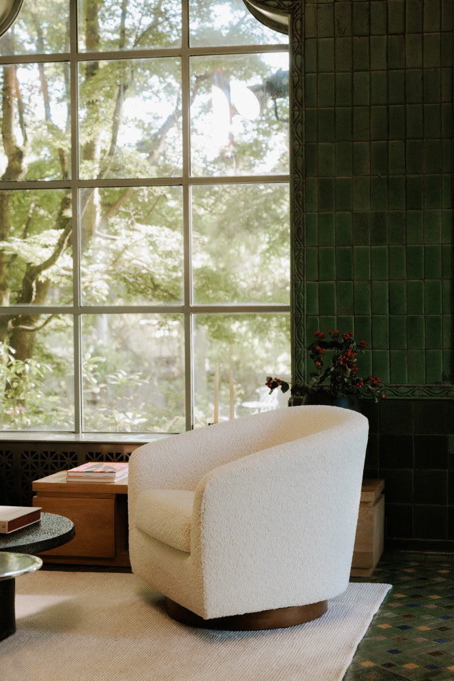 Oscy Swivel Chair Splashed, Blue