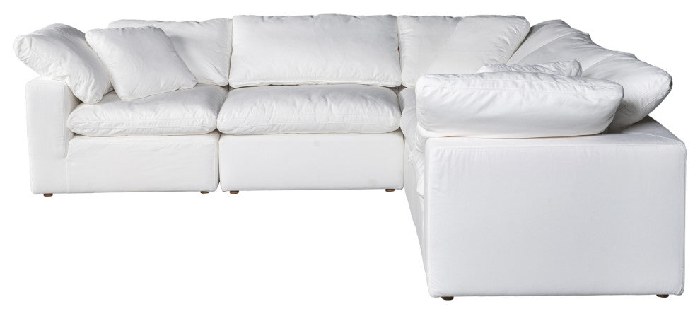 Terra Condo Classic L Modular Sectional Livesmart Fabric Cream