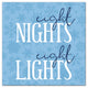 Eight Nights Eight Lights Canvas Wall Art, 16"x16"
