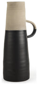 16" Rustic Organic Black and Natural Decorative Jug
