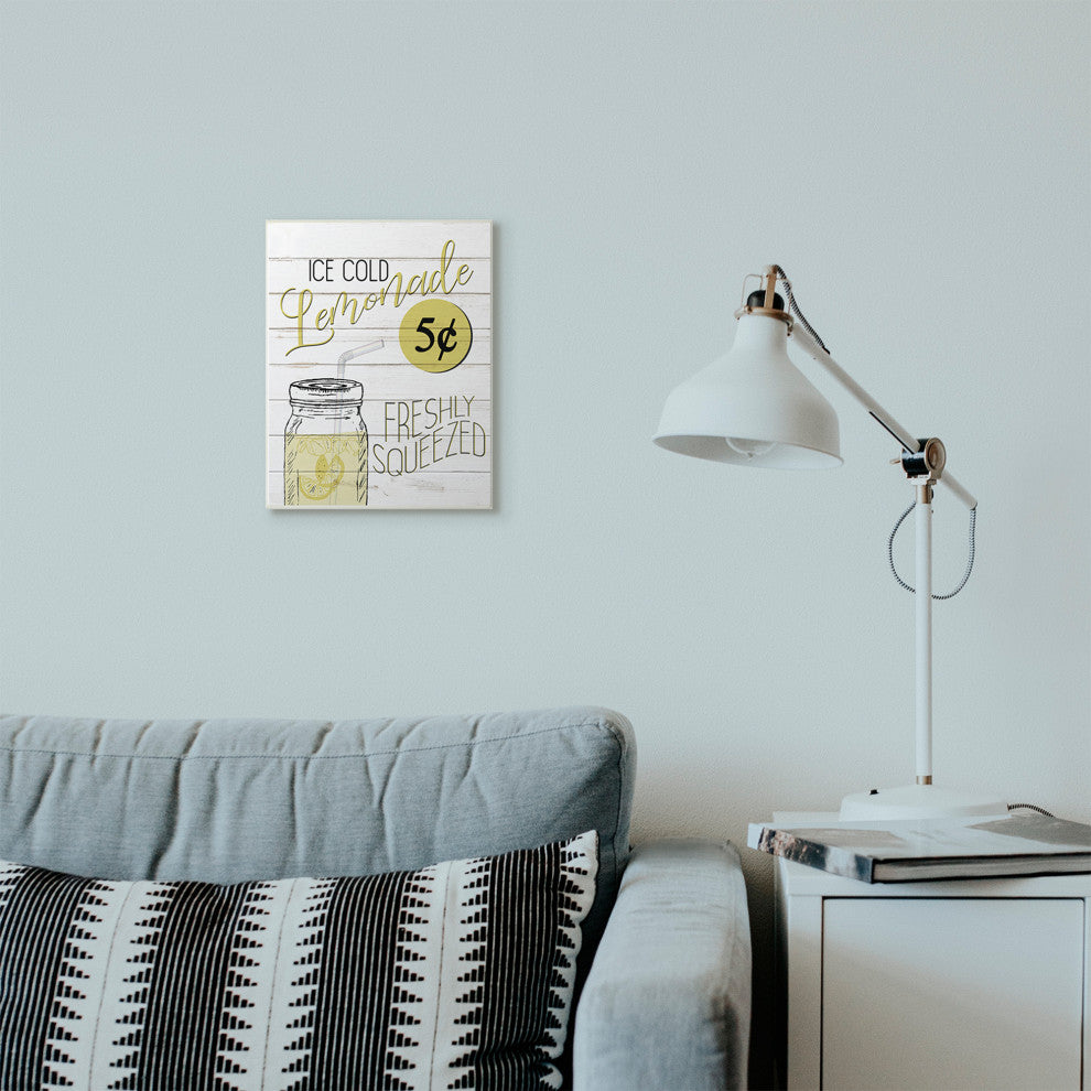 Lemonade Country Sign Wood Te"xtured Word Design, 10"x15"