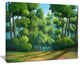 "Green Jungle With Dense Trees" Landscape Wall Art Print, 20"x12"