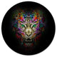 Fierce Tiger Head On Black, Animal Round Metal Wall Art, 36"