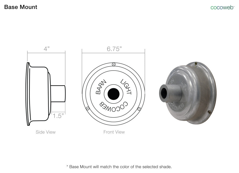 Cocoweb 12" Blackspot LED Street Light in Black With Black 8' Tall Post