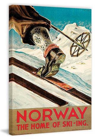 "Norway" Painting Print on Wrapped Canvas, 16"x24"