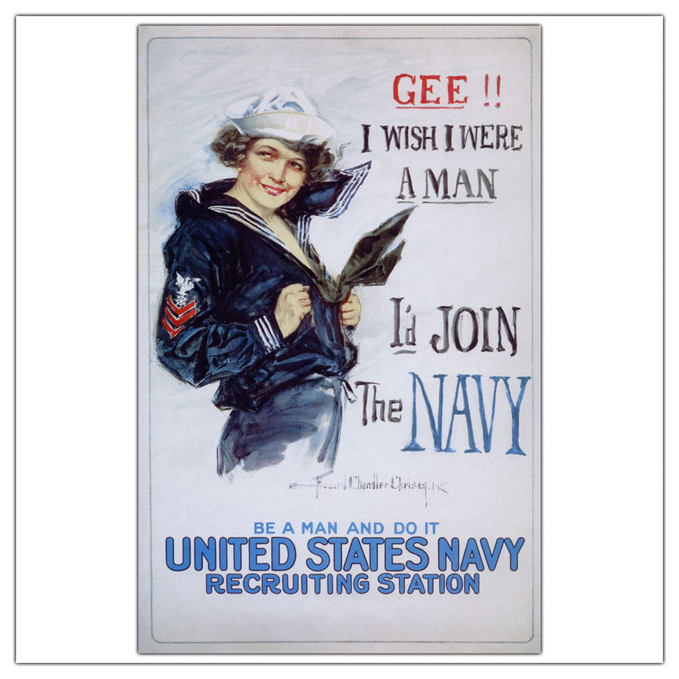''US Navy Woman'' Canvas Art
