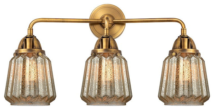 288-3W-BB-G146-LED 3 Light 24" Bath Vanity Light, Brushed Brass