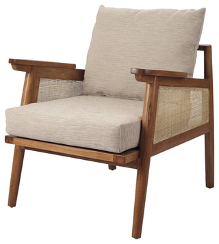Teramo Rattan Accent Chair, Mid Brown