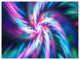 Dancing Multi Color Fractal Flower, Floral Canvas Art Print, 40"x30"