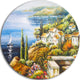 Sailing Boat Remote View, Seascape Painting Round Wall Art, 11"