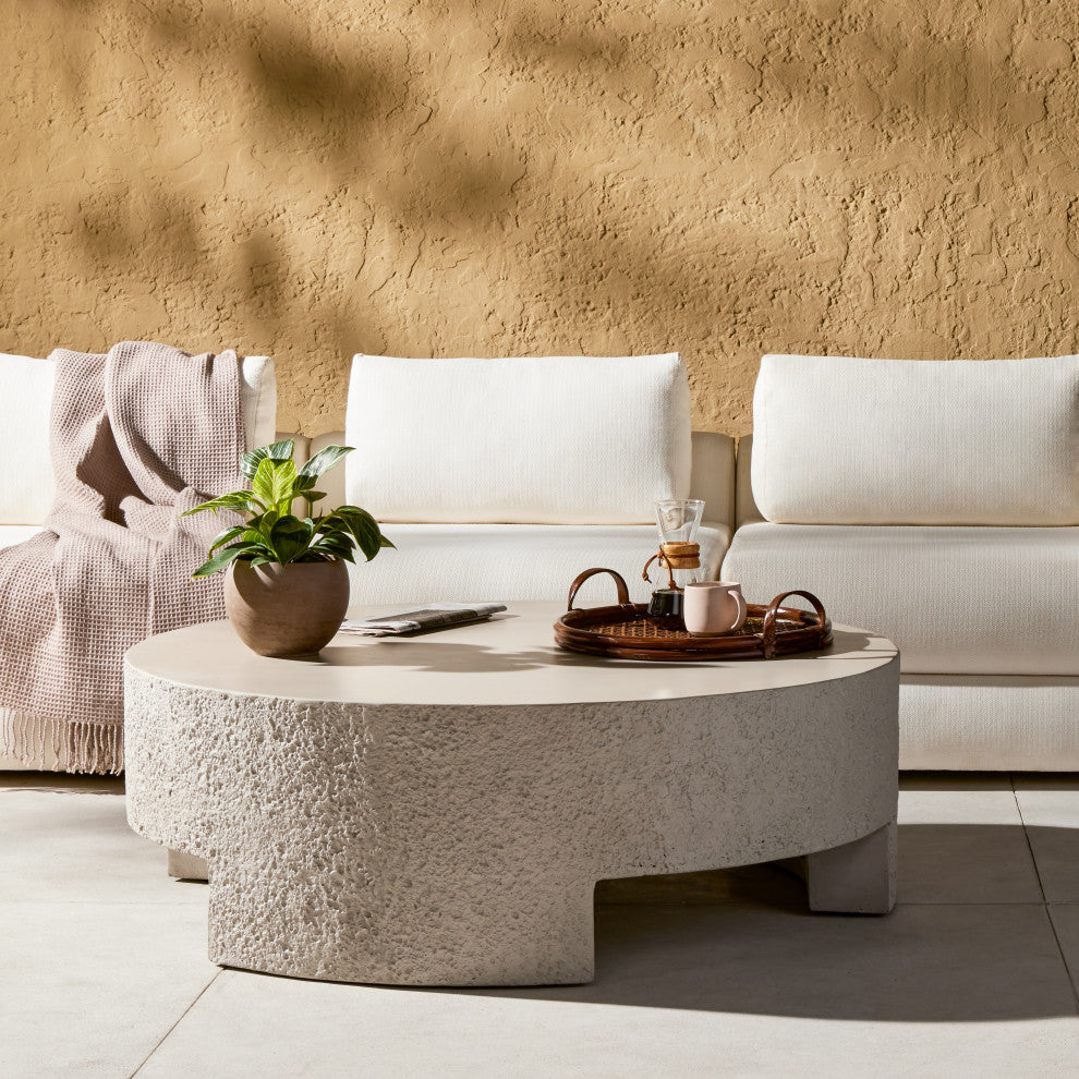 Kember Outdoor Coffee Table-Blanc White