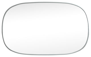 Home Living Metal Frame Oval Mirror 30x48 Inch, Silver