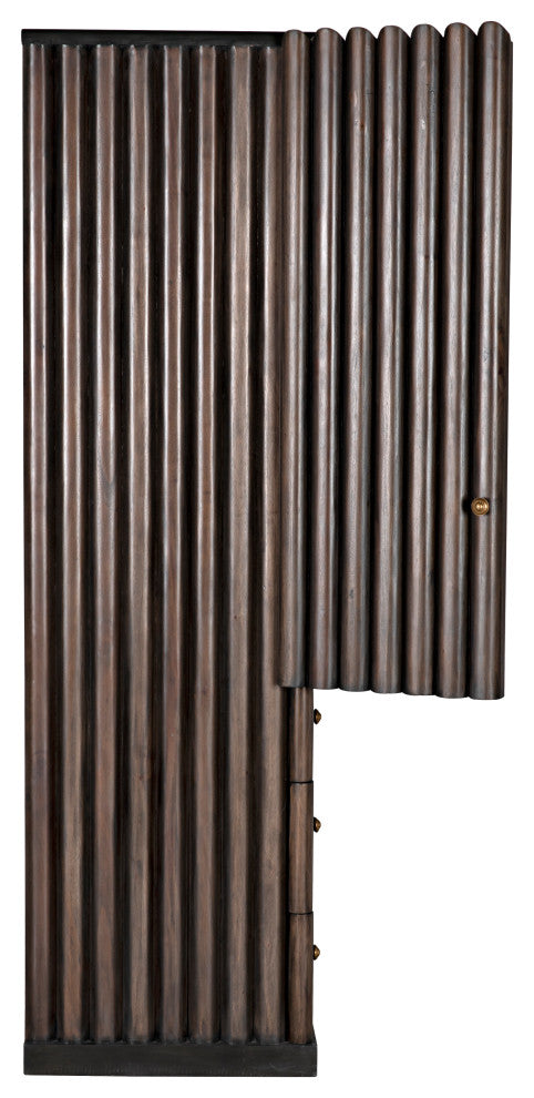 NOIR Furniture - Amunet Hutch in Pale Rubbed with Light Brown Trim - GHUT150PR
